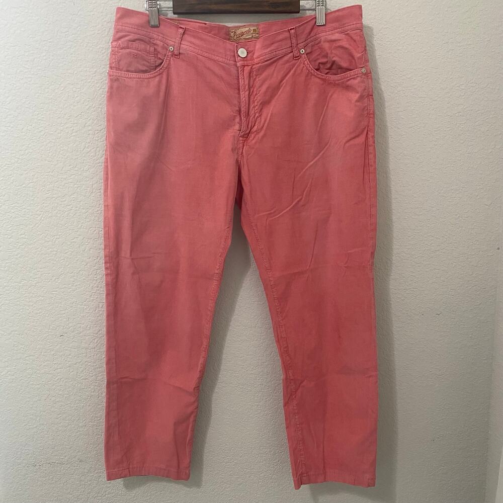Marco Pescarolo Mens Pink Corduroy Pants 54 36x26 Cotton Silk Blend Italy